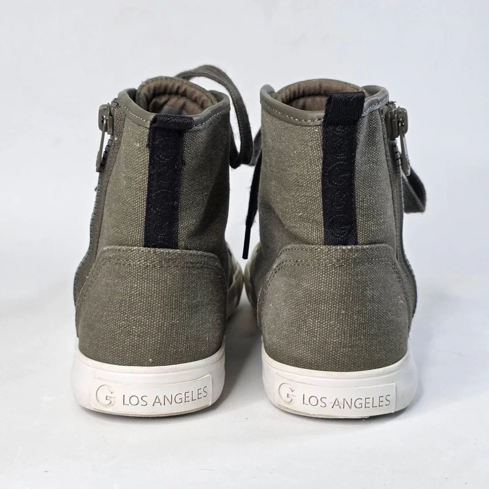 GBG Los Angeles by Guess Orliaz Olive Green Canvas High Top Sneakers Size 9.5 M